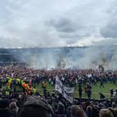 Fans celebrate moment Rams are promoted to Championship 