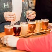 Beer tasting at a bustling city centre venue will be a draw for beer fans (pictured is a beer tasting tray for illustration purposes)