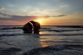 Sunset timelapse at Mary's Shell on Cleveleys beach, Lancashire