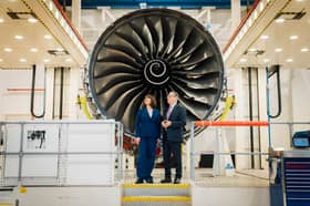 Leader of the Opposition Sir Keir Starmer and Shadow Chancellor Rachel Reeves during a visit to Rolls-Royce in Derby (Photo taken on Tuesday May 28, 2024)