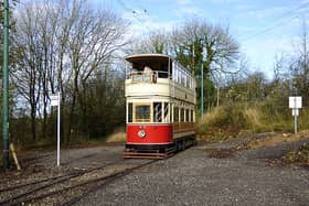 Blackpool Corporation Transport No. 40 at the Glory Mine Terminus of the National Tramway Museum in Crich