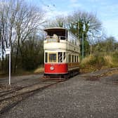 Blackpool Corporation Transport No. 40 at the Glory Mine Terminus of the National Tramway Museum in Crich