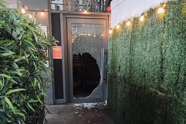 The glass door of Man's Market was the most costly loss, the operations manager said