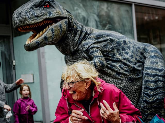 Jurassic Day Out is a free event set to thrill all ages. If you feel a tap on the shoulder, don't be alarmed, it could be a chatty T-Rex roaming the streets, looking for a friend.