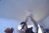 Video grab from police bodycam footage of PC Maverick Reddington being attacked by Mark Fox.