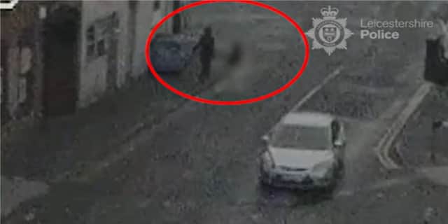 Moment man lured girl, 14, off city street before rape attack.