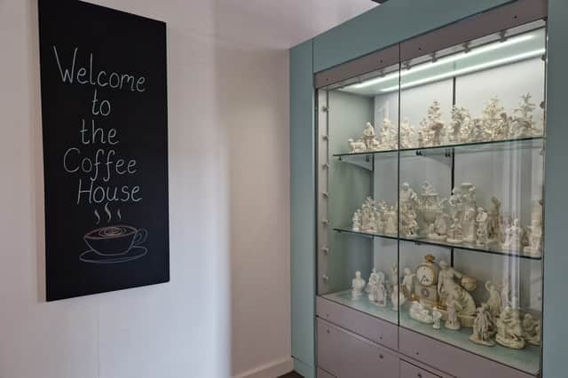 I was enticed to the coffee house with a warm welcoming sign