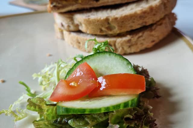 Coronation chickpea sandwich was a light yet filling lunch at Derby Museum Coffee House