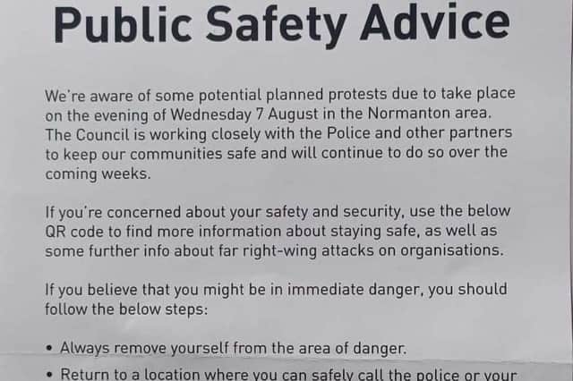 PCSOs have been circulating Public Safety Advice in Derby