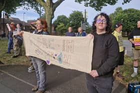 Derby protests saw people take to the streets sharing messages of peace and solidarity