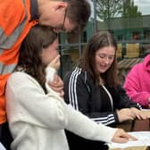 Derbyshire students celebrating A-levels success on Results Day