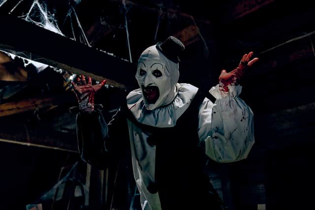 Art The Clown returns to UK cinemas this week, with the release of Terrifier 3 on October 11 2024.