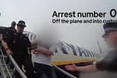 Man is arrested for disorder as he steps off plane from holiday.