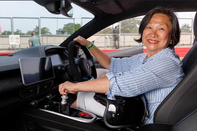 Elizabeth’s new car is highly specced and packed with desirable optional extras, including the Black Pack that creates a two-tone colour scheme