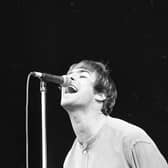 Liam Gallagher of Oasis on stage at Slane. Photo: Independent News and Media/Getty Images
