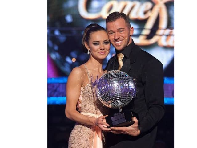 Artem Chigvintsev after winning Strictly Come Dancing in 2010 with Kara Tointon 