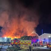 A fire at a recycling centre in Hovefields Avenue, Basildon. 