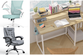 Desks and office chairs are on offer at Amazon this week