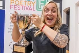 Derby Poetry Festival 2024 will take place on October 2-6 in the city. Exciting events include a poetry slam, pictured is 2018 winner Camllle McCawley