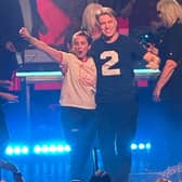 Vicky McClure and husband Jonny Owen on stage during the Day Fever event at Nottingham's Rock City