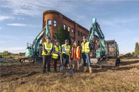 Work has started at Friar Gate Goods Yard Derby. It is one of the city's biggest redevelopment projects.
Pictured: L-R: Paul Simpson - chief executive of Derby City Council, Cllr Nadine Peatfield - leader of Derby City Council, Baggy Shanker - MP for Derby South, Catherine Atkinson - MP for Derby North, and James Dickens - managing director of Wavensmere Homes.