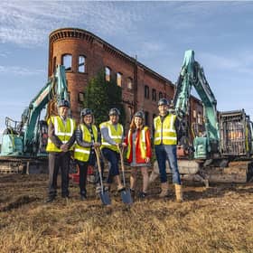 Work has started at Friar Gate Goods Yard Derby. It is one of the city's biggest redevelopment projects.
Pictured: L-R: Paul Simpson - chief executive of Derby City Council, Cllr Nadine Peatfield - leader of Derby City Council, Baggy Shanker - MP for Derby South, Catherine Atkinson - MP for Derby North, and James Dickens - managing director of Wavensmere Homes.