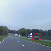 80mph dangerous driver drives head-on towards oncoming traffic.