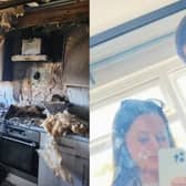 Katie-Anne Hone returned home from the school run to find the family's flat had been destroyed in a blaze.