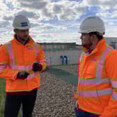 Dr Adam Thompson MP (R) tours new Severn Trent Church Wilne water treatment works