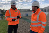 Dr Adam Thompson MP (R) tours new Severn Trent Church Wilne water treatment works