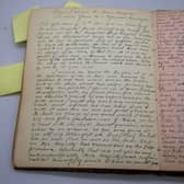 Account from hospital ship wreck survivor treated in Leicester Hospital from the WW1 album collected by Red Cross nurse Maude Alice Lineham