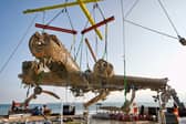 Dornier Do 17 being recovered from the sea in June 2013