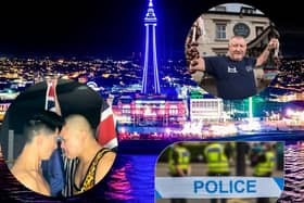 Images from Shots! TV episodes, including Blackpool Illuminations, police tape, a conker competition and a wrestling match film set