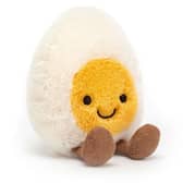 Jellycat makes plush toys based on everyday, household objects. Here is a Boiled Egg from the Amuseables range