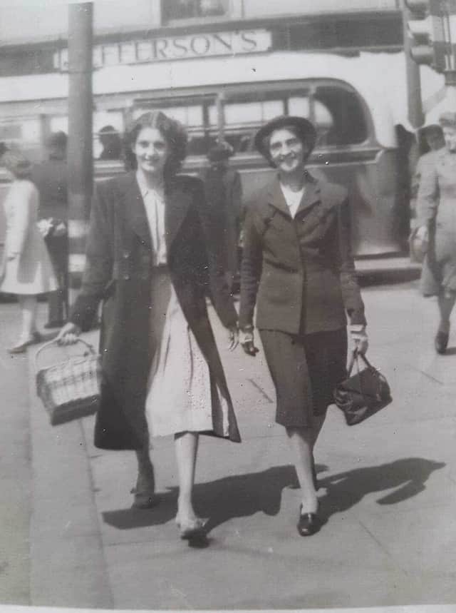 Linda said this is a photo of Aunty June and Gran - They worked together sometimes behind the stall