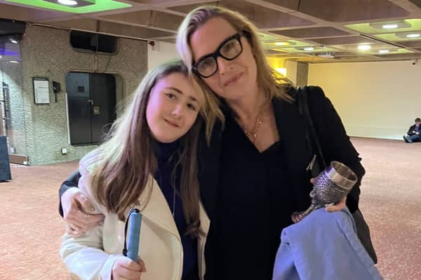 Lily-Rae with actor Kate Winslet. 