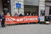 Campaigners against a major expansion of the A38 in Derby made their feelings clear before a vital court hearing began on May 14