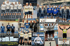 Derby track cyclists recently competed in two sporting events; the National Masters Track Championship in Wales and UCI Masters Track World Championships in France