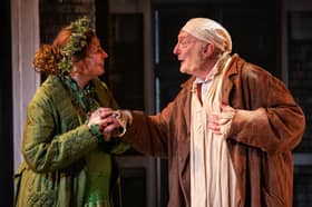 Derby Theatre's A Christmas Carol is showing as part of the festive season this year. It is a heart-warming, excellent production that warrants multiple viewings. [L>R Ali Mylon, Gareth Williams]