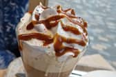 Nutcracker Caramel hot chocolate is one of the scrumptious drinks served at top Derbyshire coffee shops. (Picture taken at Costa Coffee)