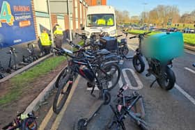 Derbyshire police has seized almost 100 e-scooters and a number of e-bikes in its first month of a new crackdown
