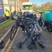 Derbyshire police has seized almost 100 e-scooters and a number of e-bikes in its first month of a new crackdown