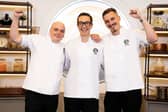 Masterchef: The Professionals finalists: Dan, Chiara and George. 