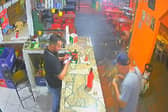 Snack explodes and customer suffers burns in Curitiba, Brazil, Friday, Dec. 13, 2024. The cause of the snack explosion remains unknown. (NF/newsX)