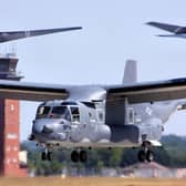 A CV-22 Osprey at RAF Mildenhall, the air force base where there has been UFO speculation