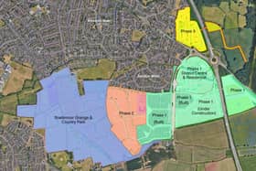 A map of the overall Boulton Moor development in Derby