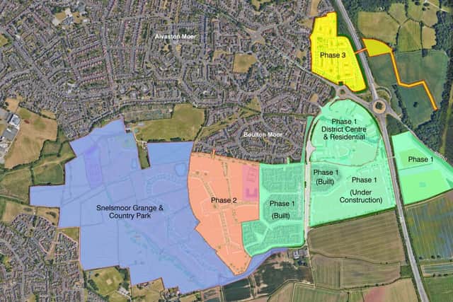 A map of the overall Boulton Moor development in Derby