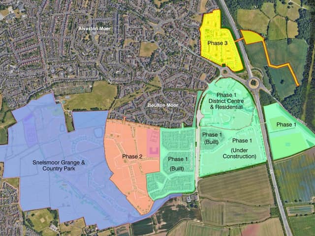 A map of the overall Boulton Moor development in Derby