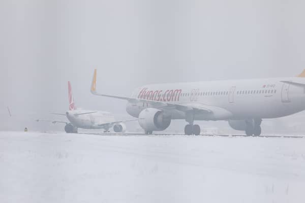The now open runways at Manchester Airport.