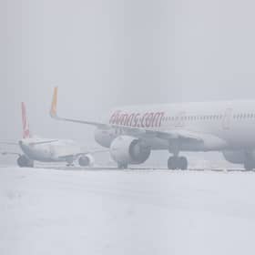 The now open runways at Manchester Airport.